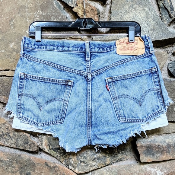 LEVI STRAUSS 501 Crochet Cutoff Remade Shorts L - Picture 5 of 9